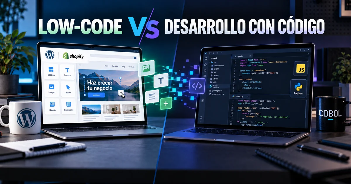 Low-Code vs. Desarrollo con Código: ¿Cuál le Conviene a tu Negocio?